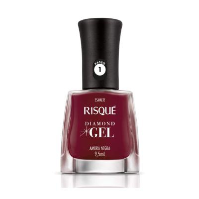 Esmalte Risqué Diamond Gel Amora Negra 9,5ml